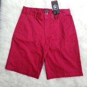 Victorinox Mens Chino Shorts Sz 30 46/30 Red F3